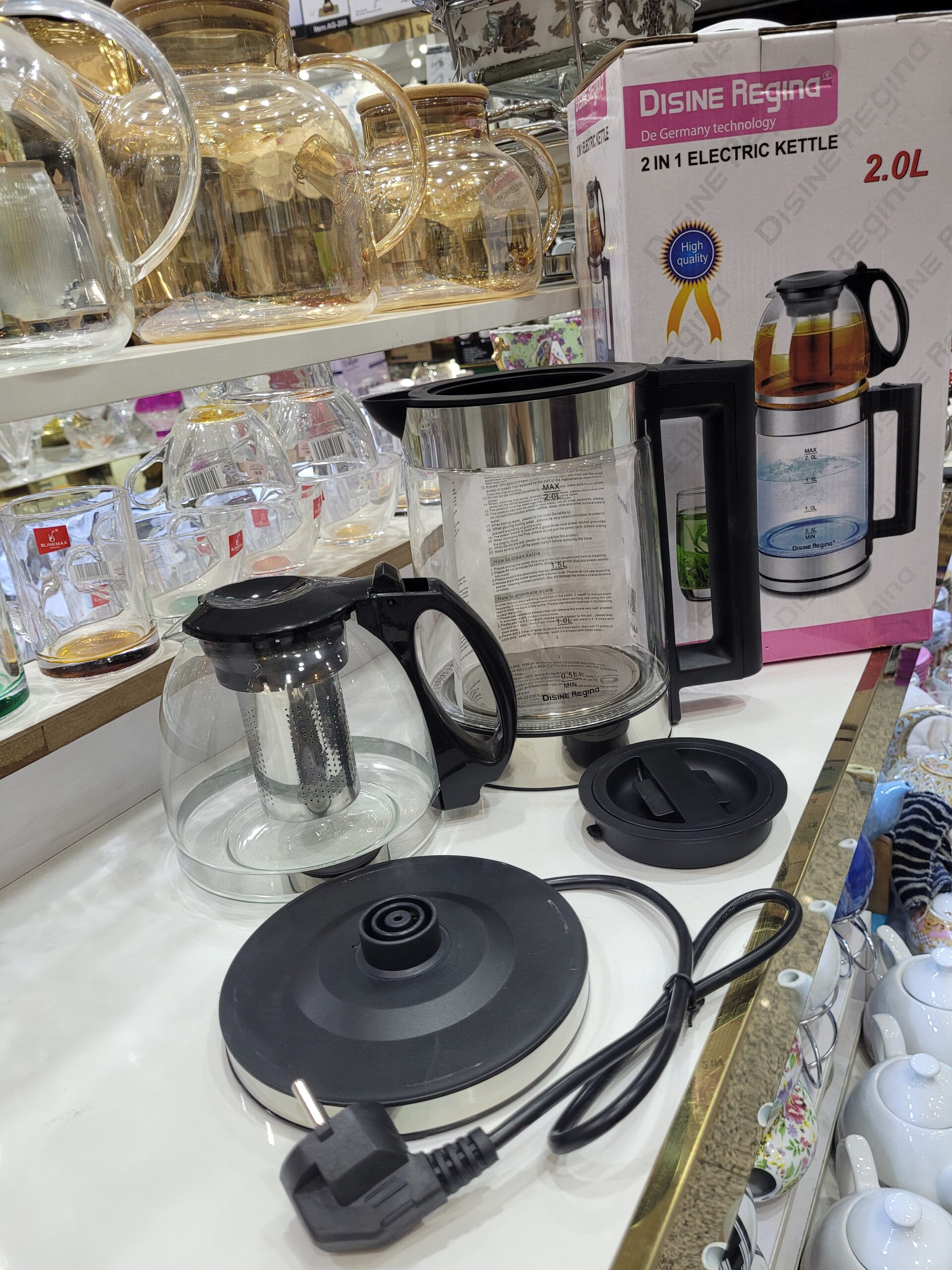 چایی ساز برقی شیشه ای /DISIN REGINA - تصویر 2