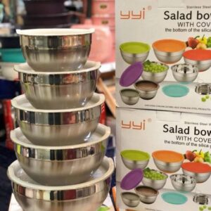 ست کاسه های استیل درب دارYYI